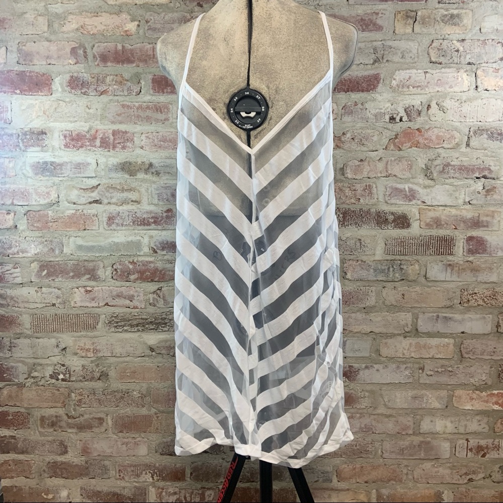 La Class sheer white coverup medium NWT
